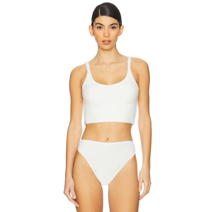 Barefoot Dreams 【 Cozychic Luxe Cropped Cami Women Pearl 】 レディースファッション トップス キャミソール レディース パール