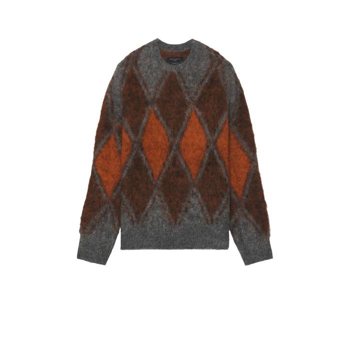 オールセインツ Allsaints 【 Mord Crewneck Sweater Men Charcoal Marl 】 トレーナー メンズファッション トップス ニット セーター メンズ チャコール