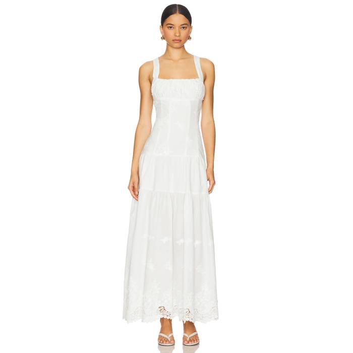 Weworewhat 【 Peplum Midi Dress Women Ivory 】 ドレス レディースファッション ドレス レディース アイボリー