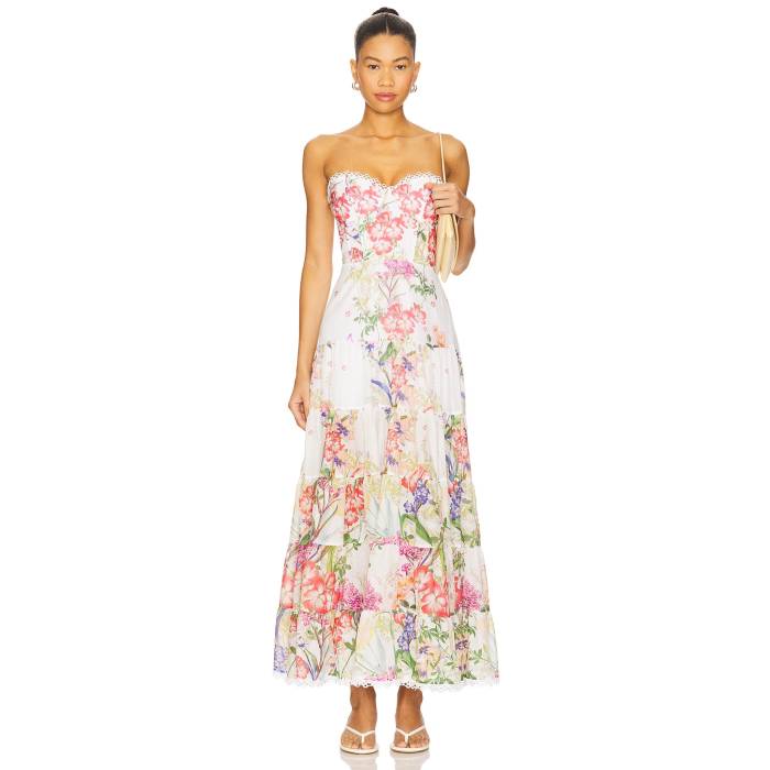 Charo Ruiz Ibiza 【 Danny Long Dress Women White Botanic 】 御召しもの レディース 白いこと 白いこと