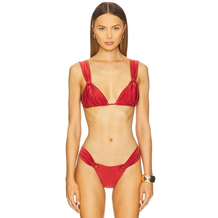 Bananhot 【 Lissa Bikini Top Women Crimson 】 レディースファッション 水着 レディース クリムゾン