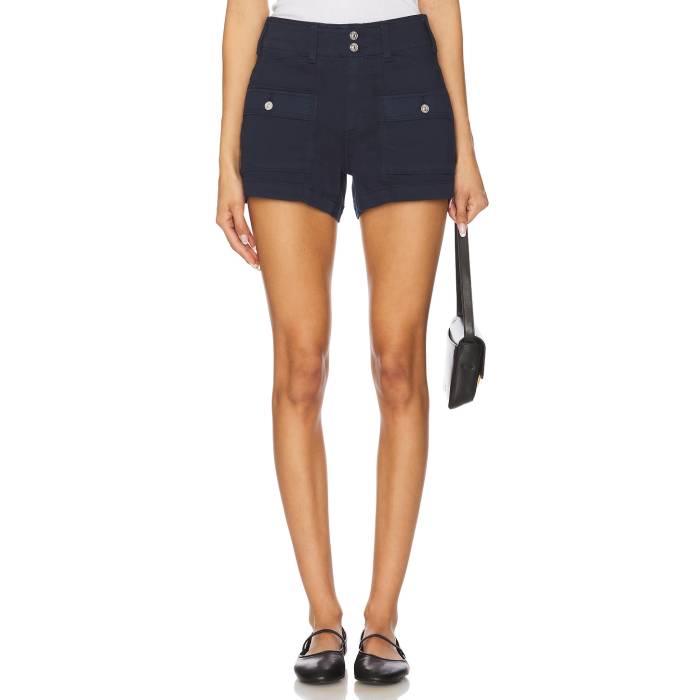 ページ Paige 【 Olivia Cargo Short Women Vintage Navy Seascape 】 積貨委託貨物 レディース vintage ビンテージ・ヴィンテージ 紺色 米国海軍