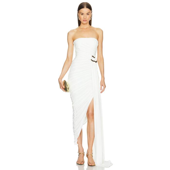 Michael Costello 【 X Revolve Ophelia Dress Women Ivory 】 ドレス レディースファッション ドレス レディース アイボリー