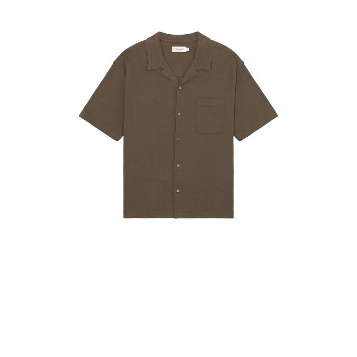 フレーム Frame 【 Duo Fold Relaxed Shirt Men Taupe 】 メンズファッション トップス カジュアルシャツ メンズ