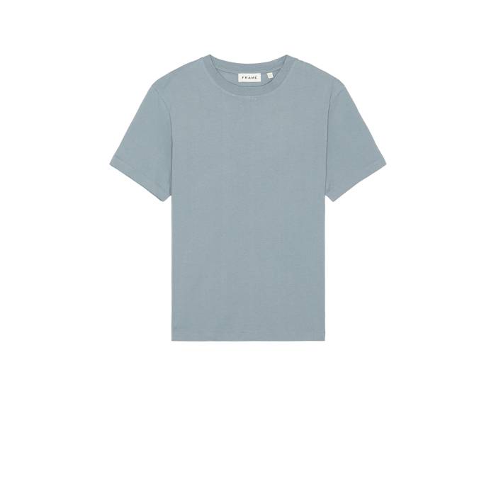 フレーム Frame 【 Logo Tee Men Smoky Blue 】 ロゴ Tシャツ メンズファッション トップス Tシャツ カットソー メンズ 青色 ブルー
