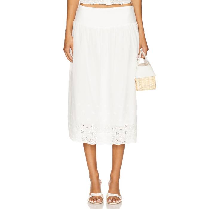 More To Come 【 Cassandra Midi Skirt Women White 】 レディースファッション ボトムス スカート レディース 白色 ホワイト