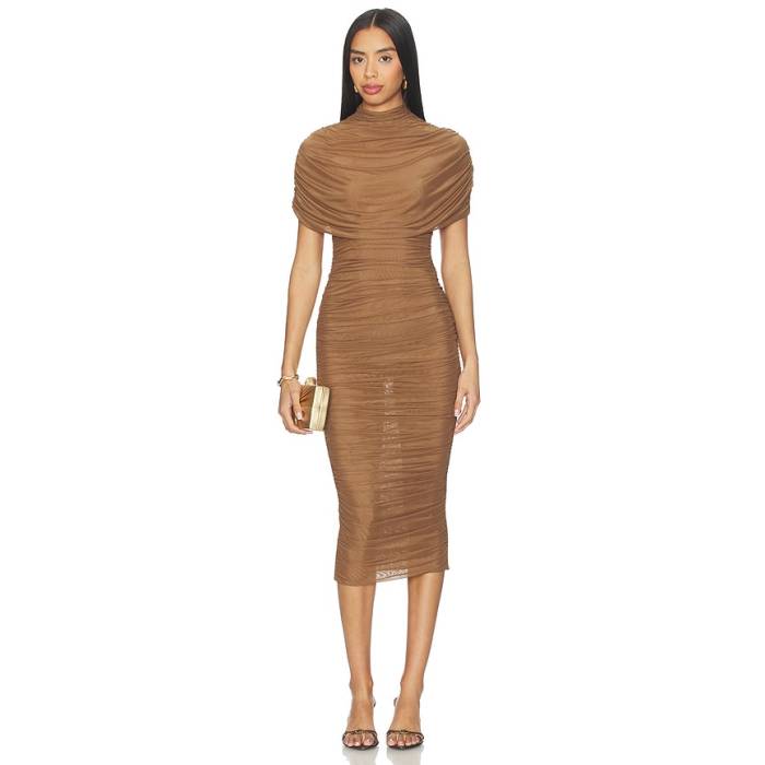 Seroya 【 Riondra Mesh Dress Women Butterscotch 】 御召しもの レディース