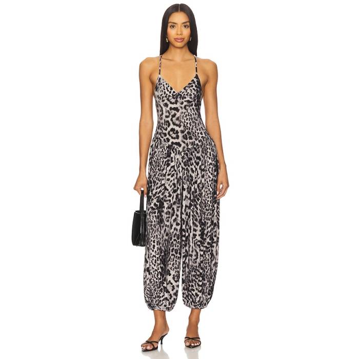 Norma Kamali 【 Kenny Jumpsuit Women Animal 】 飛び降りる背広 レディース