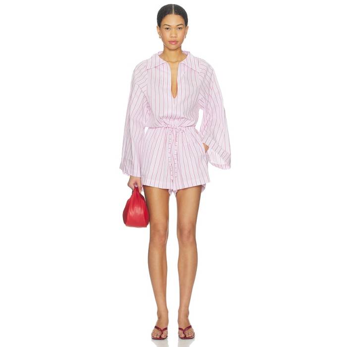 フェイスフルザブランド Faithfull The Brand 【 Aksel Playsuit Women Fiori Stripe Palazzo 】 レディース Stripe ストライプ｜スニケス