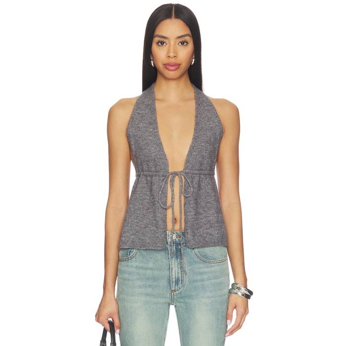 Superdown 【 Ayah Halter Top Women Grey 】 レディース 灰色 グレー｜スニケス