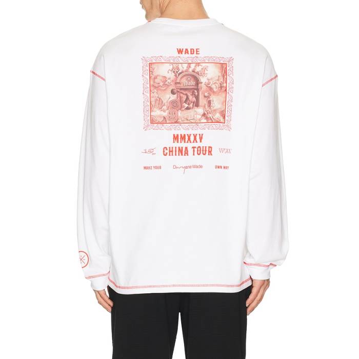 リーニン Li-Ning 【 Way Of Wade Sweatshirt Men White 】 ウェイド 汗水 調教師 メンズ 白いこと 白いこと