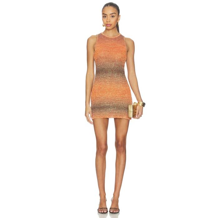 Asta Resort 【 Natalia Gradient Mini Dress Women Burnt Orange 】 お召しもの レディース orange 橙・オレンジ色