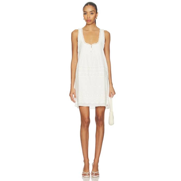 Spell 【 Maiden Lace Mini Dress Women Antique White 】 御召しもの レディース 白いこと 白いこと