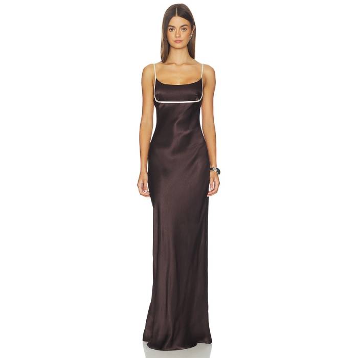 Bec + Bridge 【 Marcy Cowl Maxi Dress Women Dark Chocolate \u0026Amp; Snow 】 マーシー お召しもの レディース