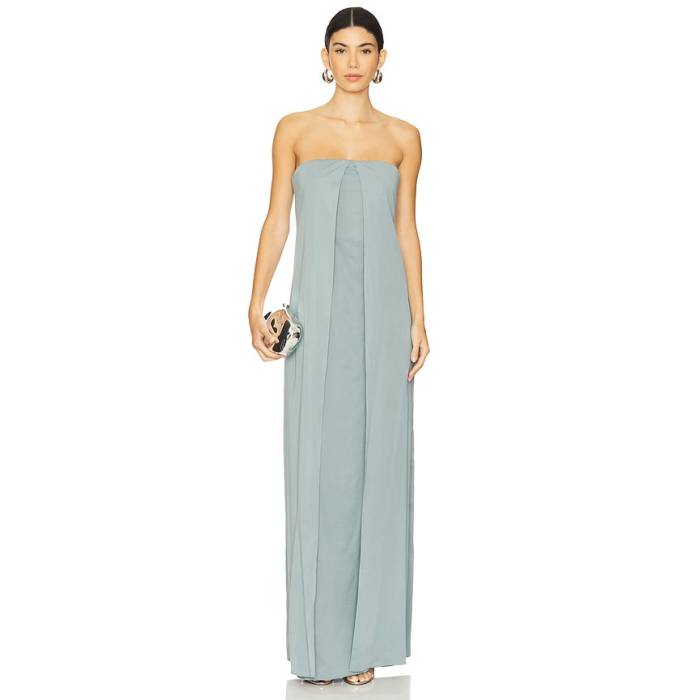 House Of Harlow 1960 【 X Revolve Arlo Maxi Dress Women Slate Blue 】 御召しもの レディース 青碧 青碧