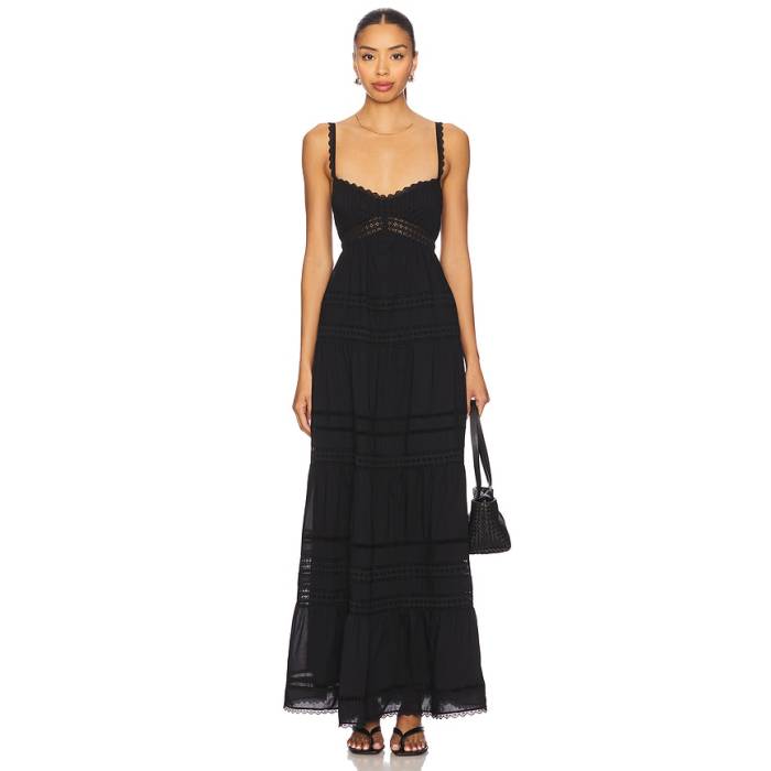 House Of Harlow 1960 【 X Revolve Delilah Maxi Dress Women Black 】 御召しもの レディース 黒いこと 黒いこと