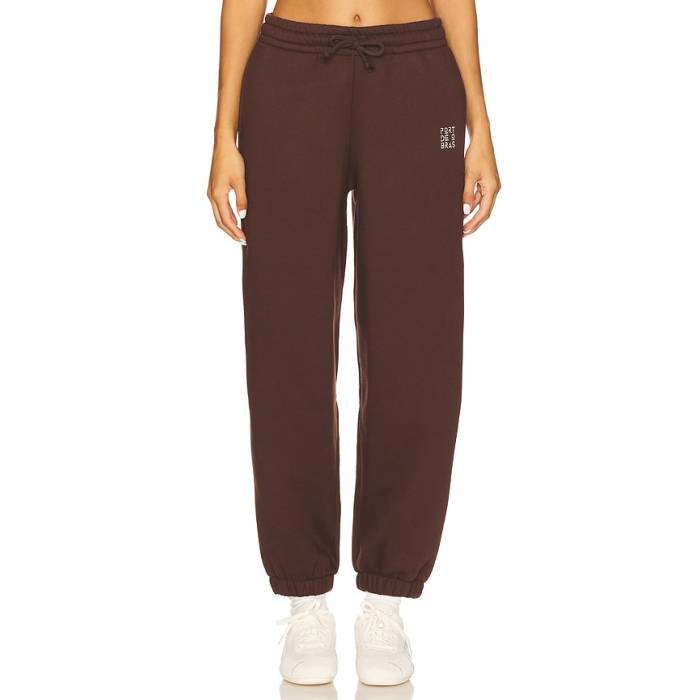 Port De Bras 【 Aya Jogger Women Dark Chocolate 】 ジョガーパンツ レディース
