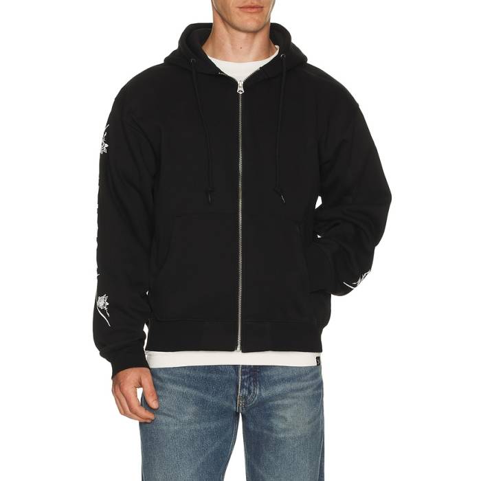 オベイ Obey 【 Tribal Rose Zip Up Hoodie Men Black 】 Rose ローズ フーディー パーカー メンズ 黒色 ブラック｜スニケス