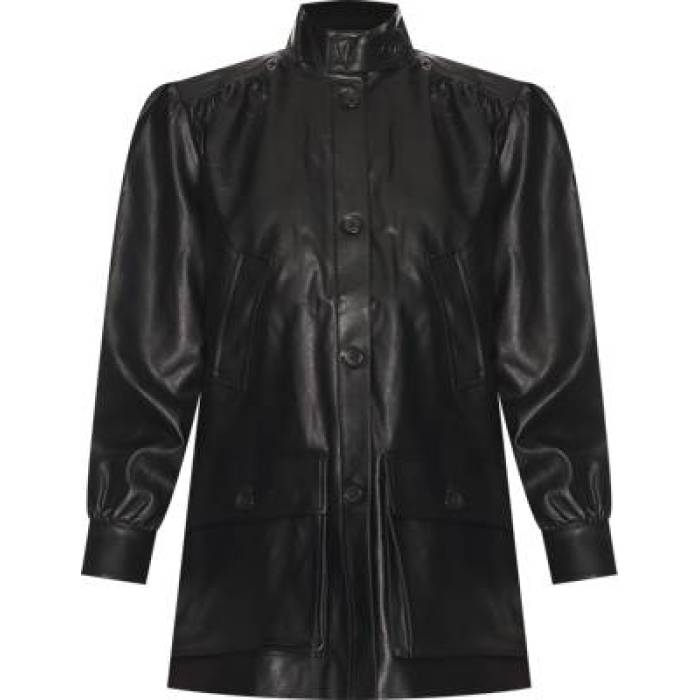 バル点点 Bardot 【 Clements Faux Leather Jacket Women Black 】 なめし革 Jacket 上衣 レディース 黒いこと 黒いこと