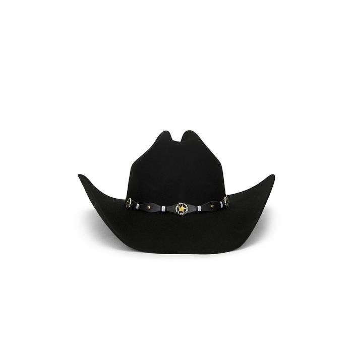 Larry Mahan 【 3X Premium Wool Oplin 4 Cowboy Hat Men Black 】 Premium 割り増し金 メンズ 黒いこと 黒いこと
