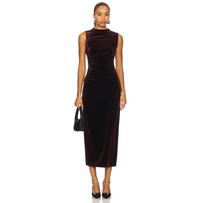 スティーブマデン Steve Madden 【 Mo Dress Women Velvet Wine 】 お召しもの レディース
