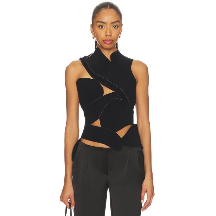 Ottolinger 【 Felted Scuba Cut-Out Top In Dark Navy Women Blue 】 紺色 米国海軍 レディース 青碧 青碧