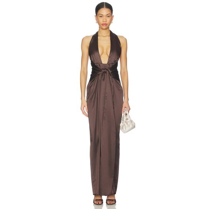 Nookie 【 Calypso Halter Gown Women Chocolate 】 レディース