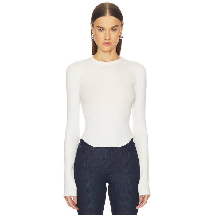 Grlfrnd 【 Scoop Hem Long Sleeve Tee Women Bone 】 Sleeve スリーブ Tシャツ レディース|スニケス