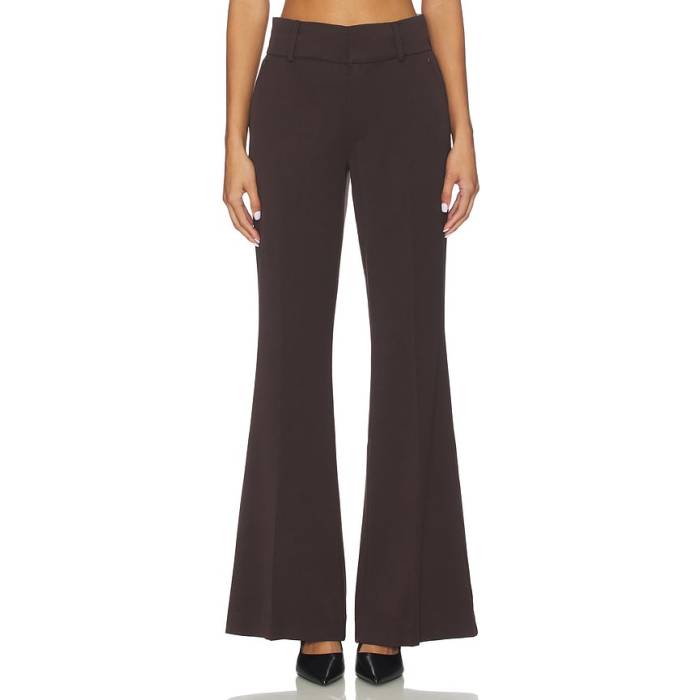 好ましいアメリカン Good American 【 Essential Suiting Flare Trousers Women Dark Chocolate 】 レディース