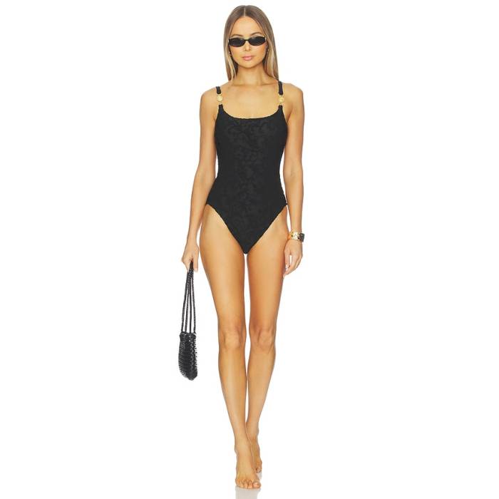 L\u0027agence 【 Remi One Piece Swimsuit Women Black 】 海水着 レディース 黒いこと 黒いこと