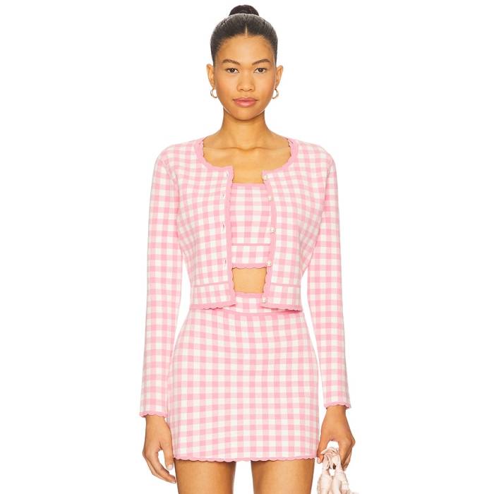 Loveshackfancy 【 Bridgette Cardigan Women Pink Pearl 】 カーディガン レディース pink ピンク パール｜スニケス