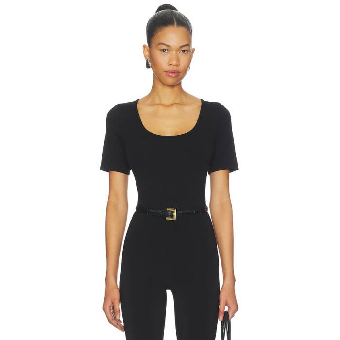 Simkhai 【 Adalynn U-Neck Bodysuit Women Black 】 上半身背広 レディース 黒いこと 黒いこと