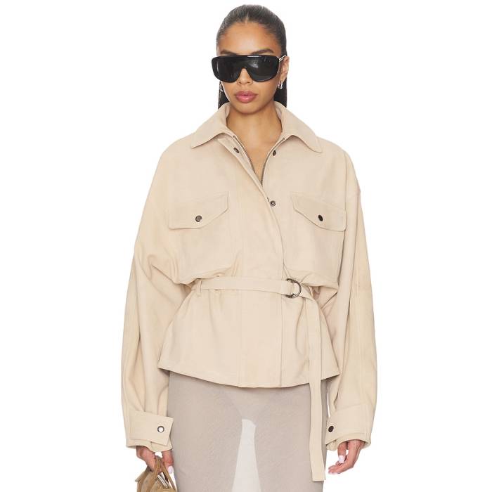 Eaves 【 X Jasmine Tookes Lina Belted Jacket Women Bone 】 Jacket 上衣 レディース