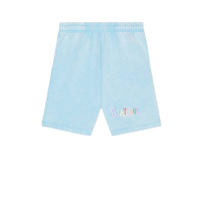 Stay Cool 【 Tribal Acid Wash Short Men Light Denim 】 メンズ ジーンズ