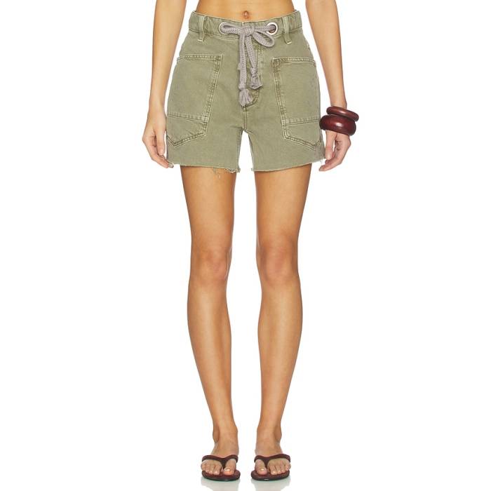 フリーピープル Free People 【 X We The Free Moxie Shorts In Army Women Fern 】 無償性 さる股引き 正規陸軍 レディース