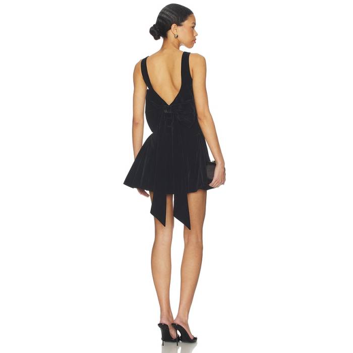 More To Come 【 Estella Bow Back Dress Women Black 】 御召しもの レディース 黒いこと 黒いこと