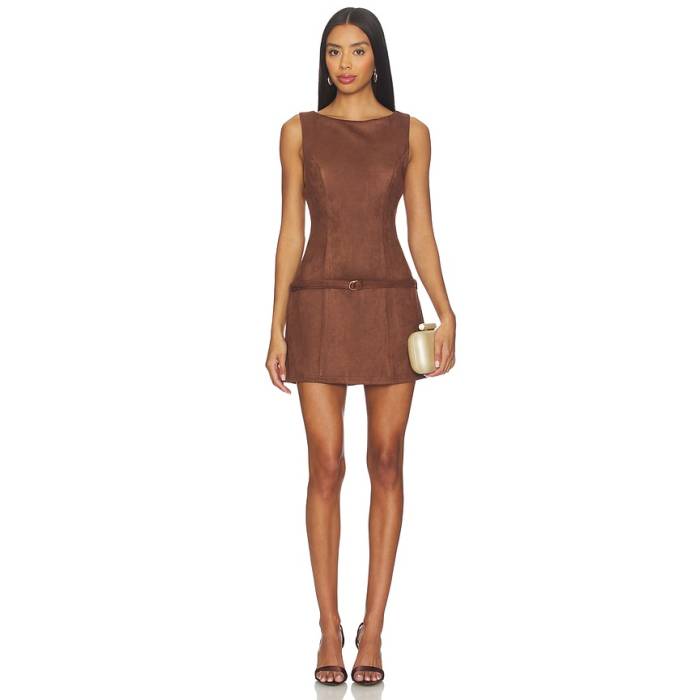 More To Come 【 Rileigh Mini Dress Women Brown 】 御召しもの レディース 赤銅色 赤銅色