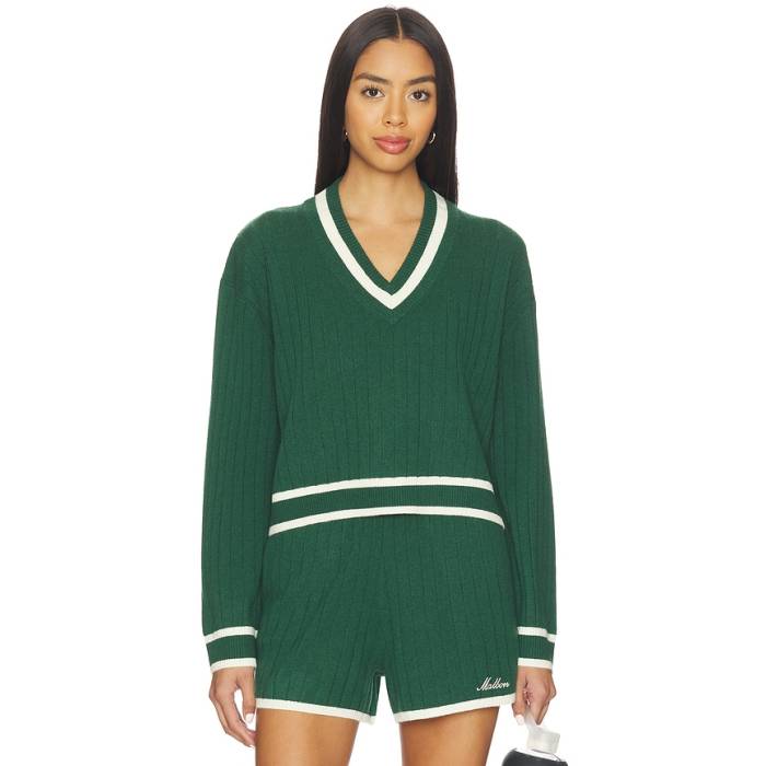 Malbon 【 Willow Sweater Women Myrtle 】 調教師 レディース