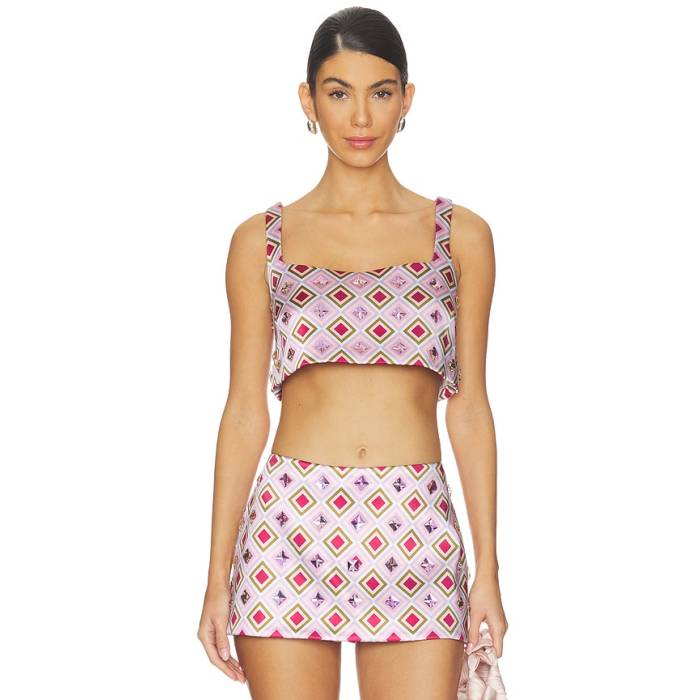 Retrofete 【 Thalisa Top Women Lavender Geometric Tile 】 レディース