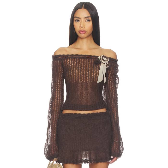 Mirror Palais 【 Little Lamb Top Women Brown 】 レディース 赤銅色 赤銅色
