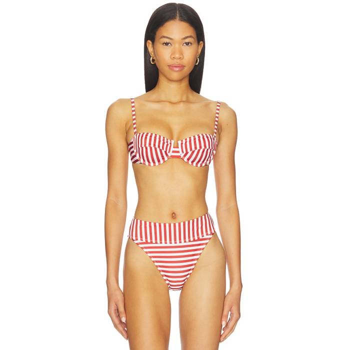 Bananhot 【 Chess Bustier Bikini Top Women Russet Stripes 】 レディース｜スニケス