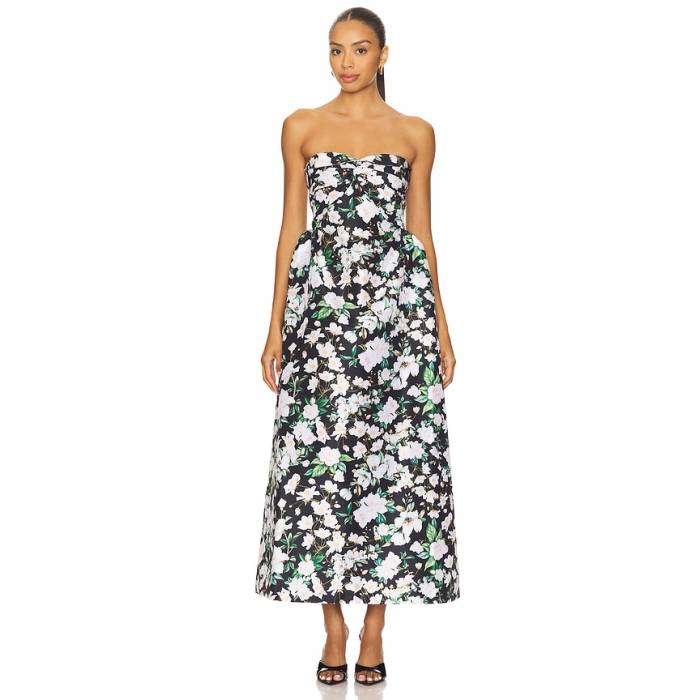 Kika Vargas 【 Rose Dress Women Black Magnolia 】 Rose サクラ色 御召しもの レディース 黒いこと 黒いこと