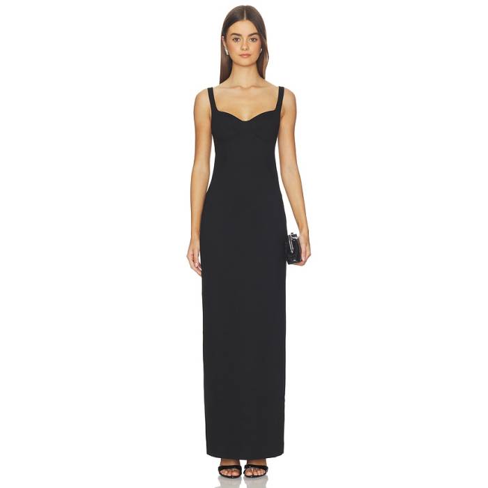 Simkhai 【 Cabot Sculpted Scuba Maxi Dress Women Black 】 お召しもの レディース 黒いこと 黒いこと