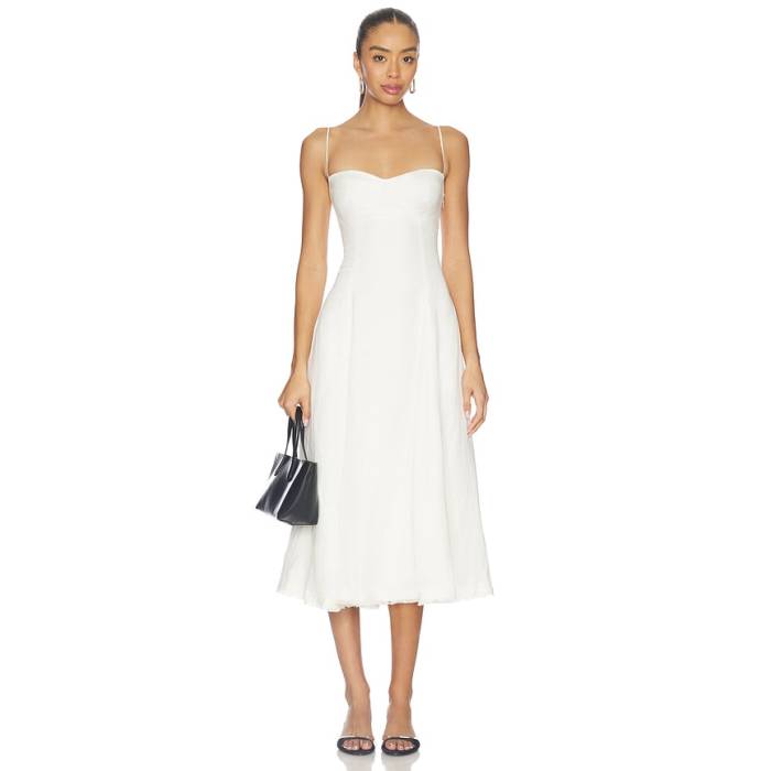 Simkhai 【 Analise Bustier Midi Dress Women White 】 御召しもの レディース 白いこと 白いこと
