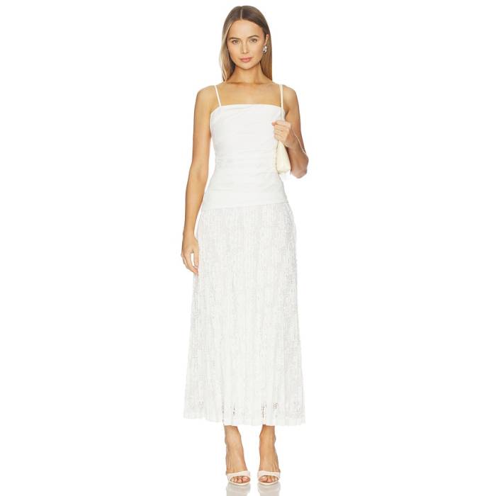 Simkhai 【 Annalise Cotton Lace Dress Women Ivory 】 御召しもの レディース 象牙色
