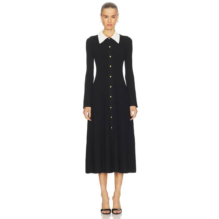 Simkhai 【 Philippa Long Sleeve Midi Dress Women Black 】 Sleeve 衣袂 御召しもの レディース 黒いこと 黒いこと