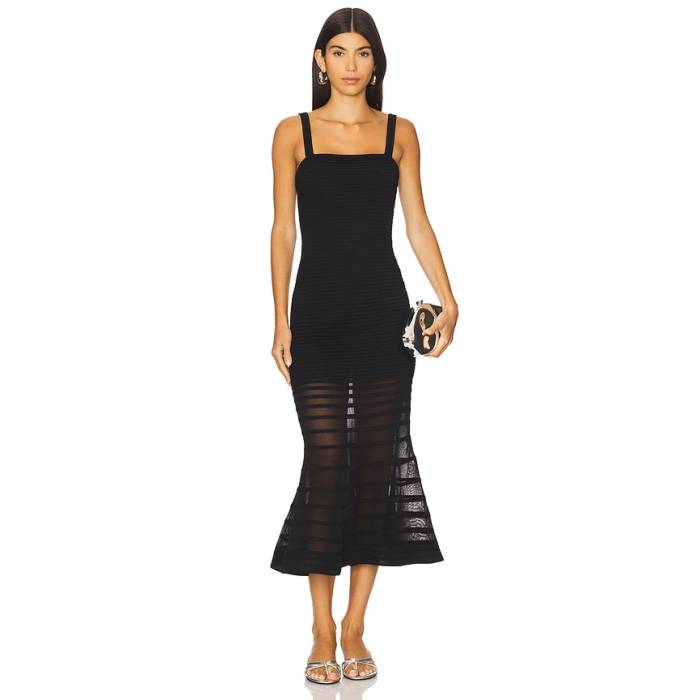 Simkhai 【 Vallarie Midi Dress Women Black 】 御召しもの レディース 黒いこと 黒いこと