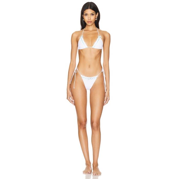 Niihai 【 Lingerie Bikini Women White \u0026Amp; Blue 】 レディース 白いこと 白いこと 青碧 青碧