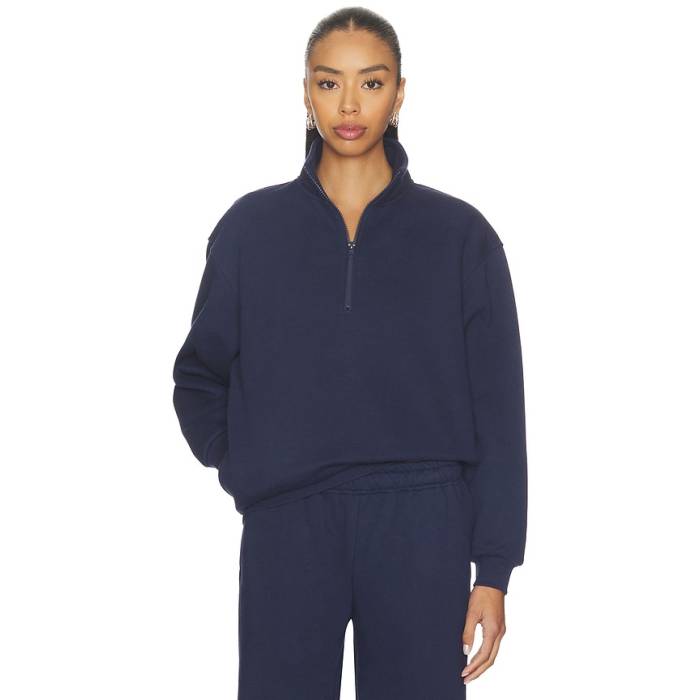 Wellbeing + Beingwell 【 Remy Half Zip Women Peacoat 】 二分の一 レディース レディースファッション-スウェット・トレーナー