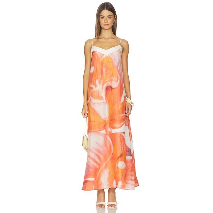 Significant Other 【 Eaden Maxi Dress Women Tangerine Bloom 】 御召しもの レディース